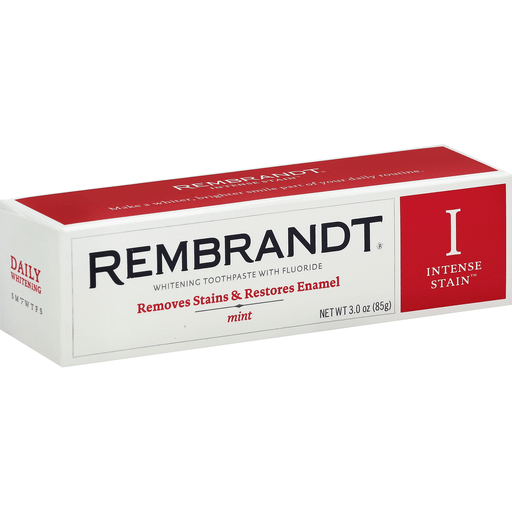 Rembrandt Intense Stain Toothpaste, Whitening, with Fluoride, Mint ...