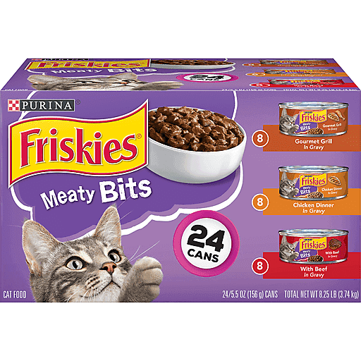 Large cans of outlet cat food