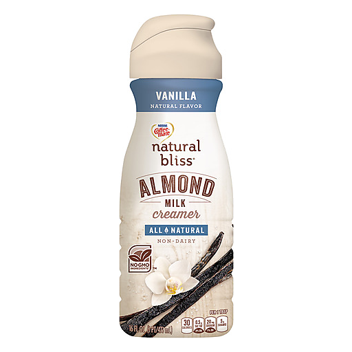 COFFEE MATE NATURAL BLISS Almond Milk Vanilla All-Natural Liquid Coffee  Creamer, 16 Fl. Oz. Bottle, Non-Dairy Creamer, Creamers