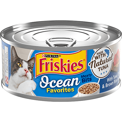 Purina Friskies Natural Wet Cat Food, Ocean Favorites Meaty Bits With ...