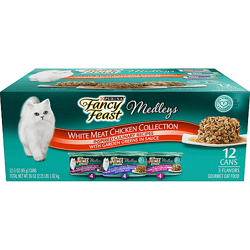 Fancy Feast Wet Cat Food Variety Pack Medleys White Meat Chicken