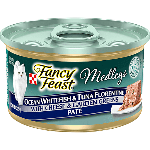 Purina Fancy Feast Pate Wet Cat Food Medleys Whitefish Tuna