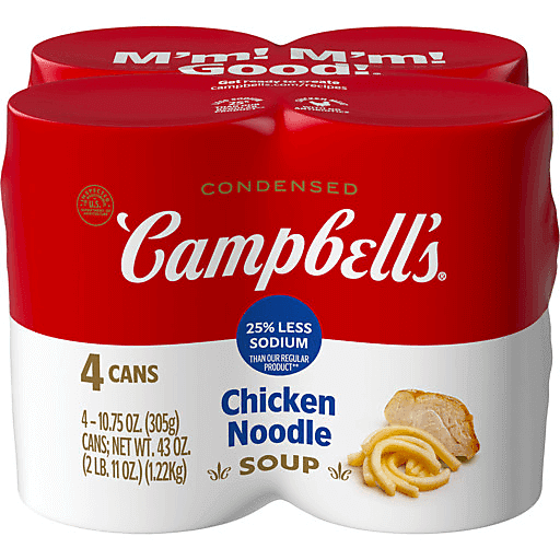Campbell's Less Sodium Chicken Noodle 4Pack