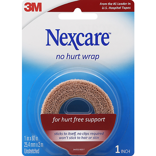 Nexcare 1 Inch Unstretched No Hurt Wrap 1 ea, Health & Personal Care