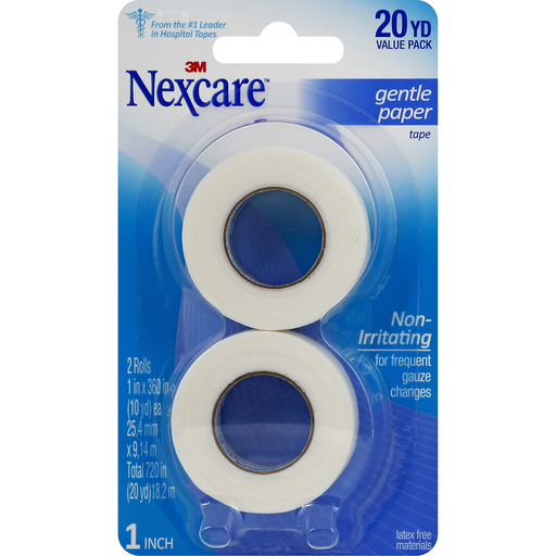 Nexcare Paper Tape, Gentle, Non-Irritating, 20 Yd Value Pack, Bandages