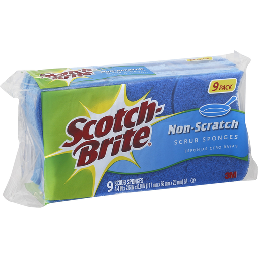 Scotch Brite Scrub Sponges, Non Scratch, 9 Pack | Cleaning Tools ...