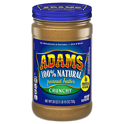 Adams Natural Peanut Butter - Crunchy