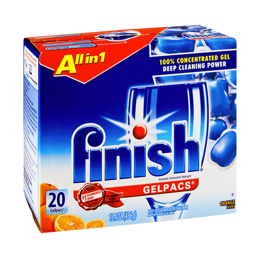 Finish All In 1 Automatic Dishwasher Detergent, Orange Scent