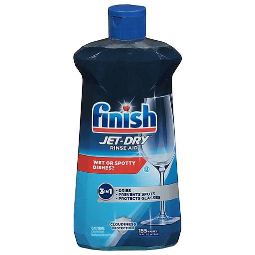 Lot Of 4 Finish 3 IN 1, Jet-Dry Rinse Aid, 155 Washes Each, 16 fl oz Each