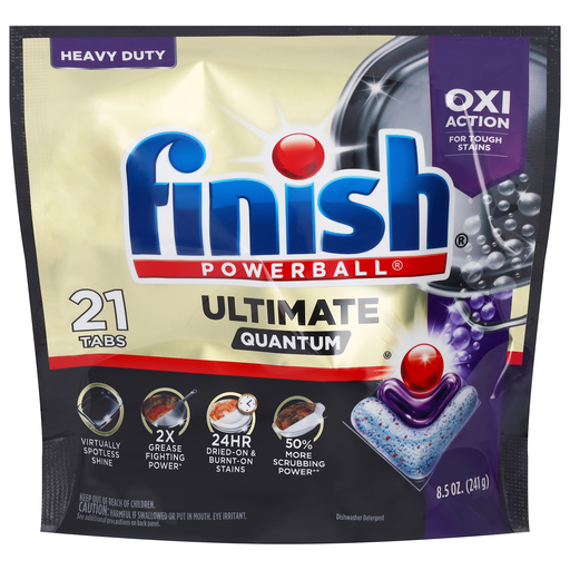Finish Tabs Heavy Duty Ultimate Quantum Dishwasher Detergent 21 g