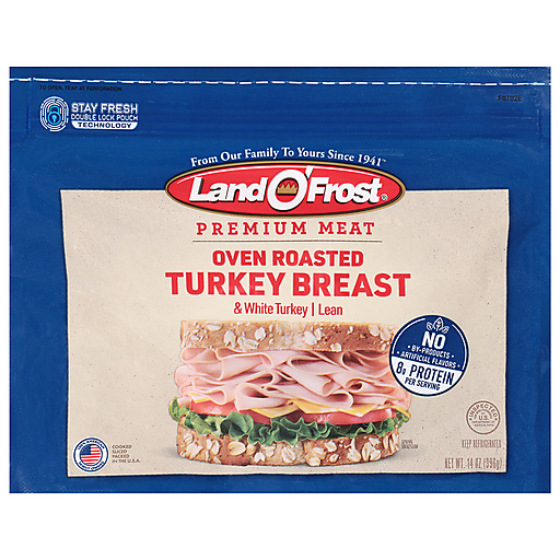 Land O'frost Honey Smoked Turkey Breast & White Turkey 14 oz
