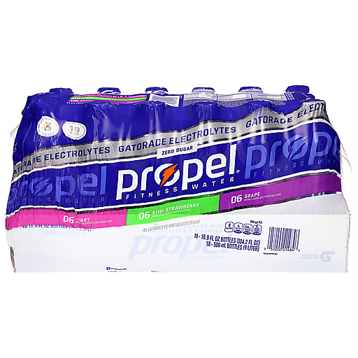 Propel Zero Sugar Berry/Kiwi Strawberry/Grape Electrolyte Water Beverage 18 ea