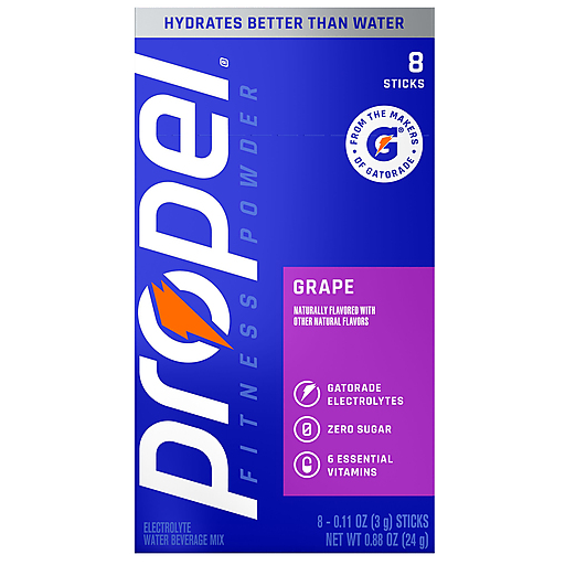 Propel Zero Sugar Grape Electrolyte Water Beverage Mix 8 ea