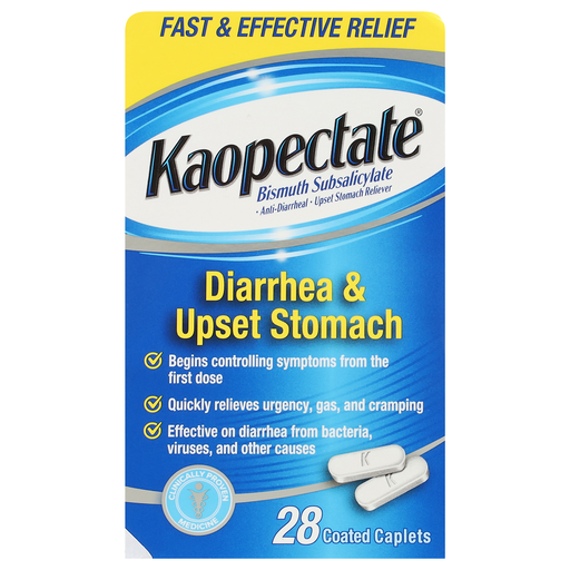 Kaopectate Coated Caplets Diarrhea & Upset Stomach 28 ea