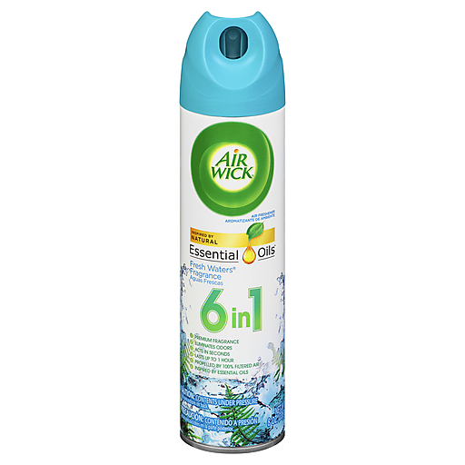 Air Wick Essential Oils 6 in 1 Fresh Waters Fragrance Air Freshener 8 Oz, Air Fresheners