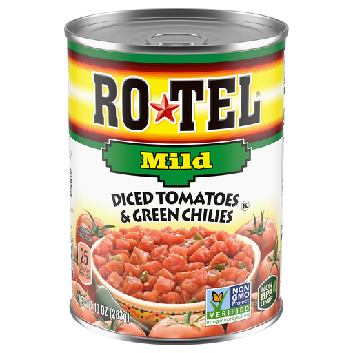 Ro Tel Mild Diced Tomatoes & Green Chilies 10 oz