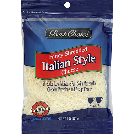 Best Choice Shredded Cheese, Fancy, Italian Style 8 oz