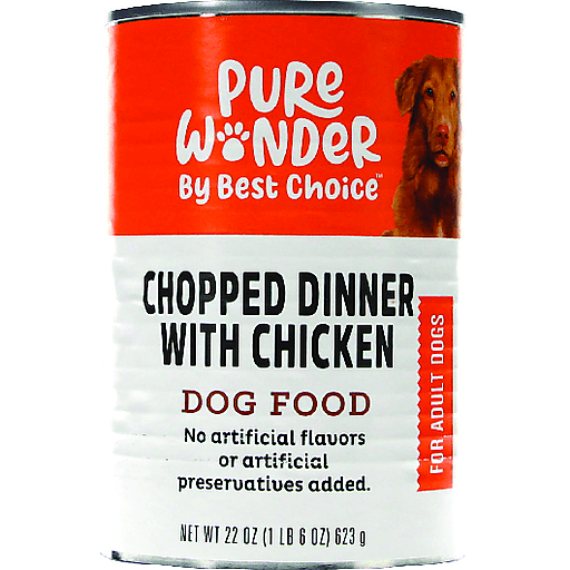 Pure Wonder By Best Choice Chopped Dinner W Chicken Can Dog Food 22 oz