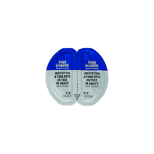 Pure Wonder By Best Choice Whitefish N Tuna Pate Cat Food Split Cup 2.6 oz
