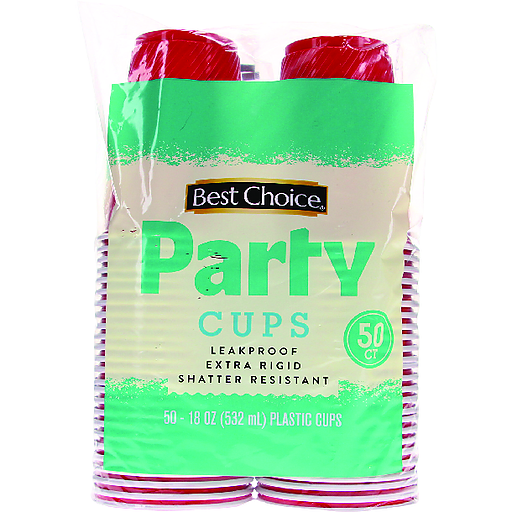 Best Choice Party Cups 18oz Red 50 ct