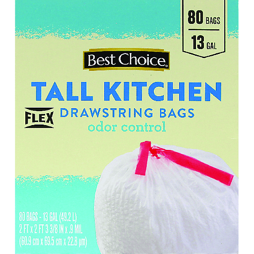 Best Choice Odor Control Flex Drawstring 13g Bag 80 ct