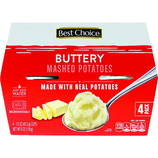 Best Choice Butter Potato Cup 4 Pack 6 oz