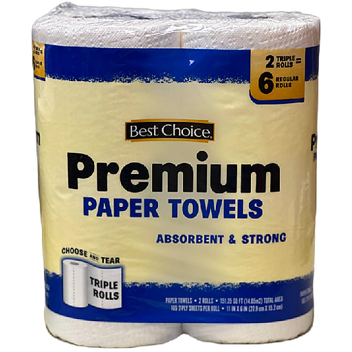 Best Choice Paper Towel Premium 2 Triple Rolls