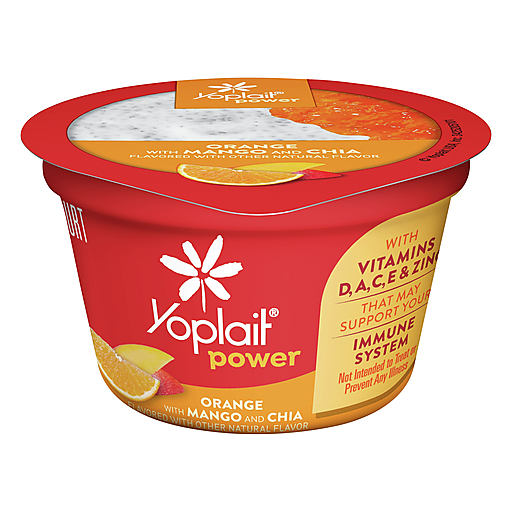 Yoplait Power Orange With Mango And Chia Lowfat Yogurt 5.3 Oz 