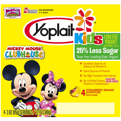 Yoplait Kids Yogurt, Disney Mickey Mouse Clubhouse, Low Fat