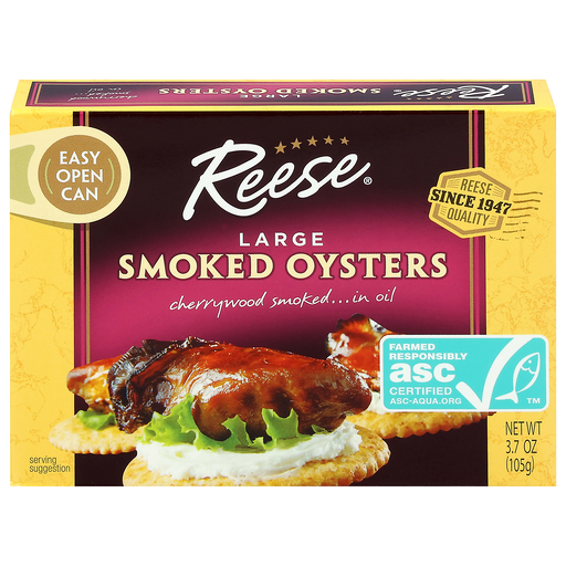 Reese Large Smoked Oysters 3.7 oz