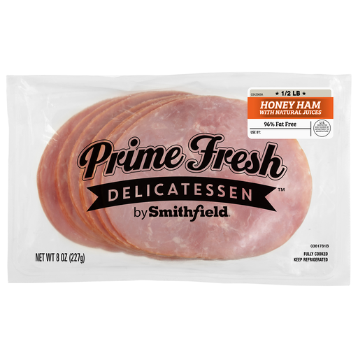 Prime Fresh Delicatessen Honey Ham With Natural Juices 8 oz