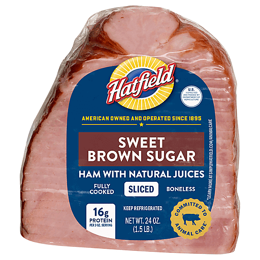 Hatfield Pre Sliced Sweet Brown Sugar Boneless Ham With Natural Juices