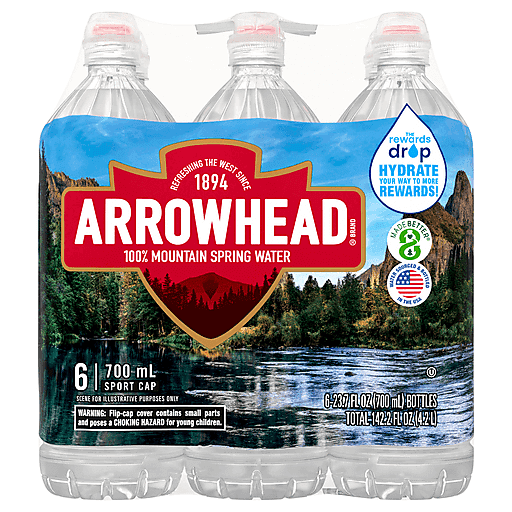Arrowhead 100% Mountain Spring Water 6 ea