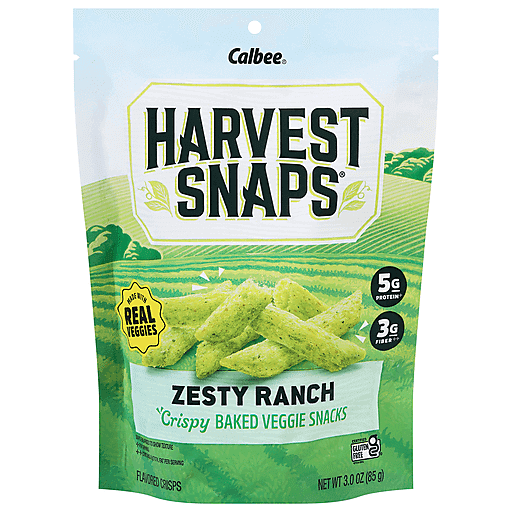 Harvest Snaps Crispy Baked Zesty Ranch Veggie Snacks 3 oz