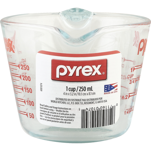 Pyrex 1 Cup Glass Measuring Cup, Kitchen Tools & Serving