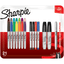 Sharpie® Permanent Markers, Assorted Tips And Colors, 21 Count
