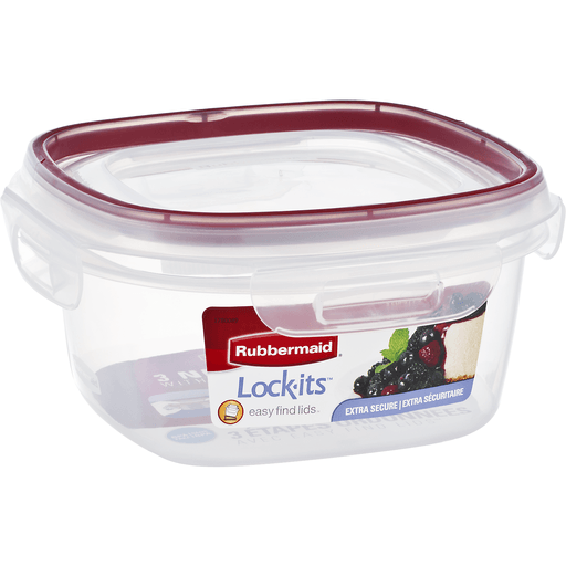 Rubbermaid Lock-Its Easy Find Lids Container, 5 Cups