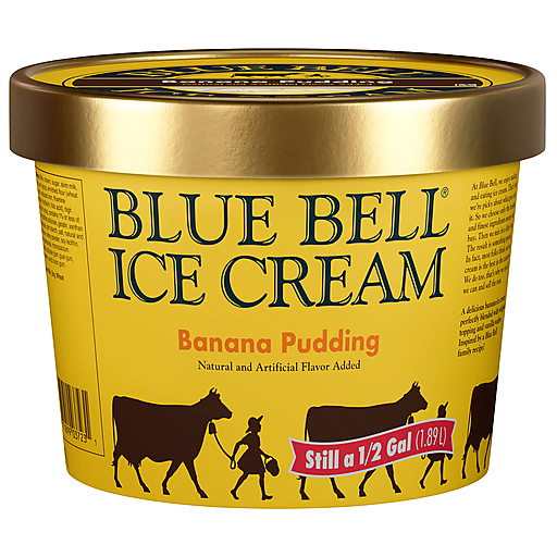 Blue Bell Banana Pudding Ice Cream 0.5 gal