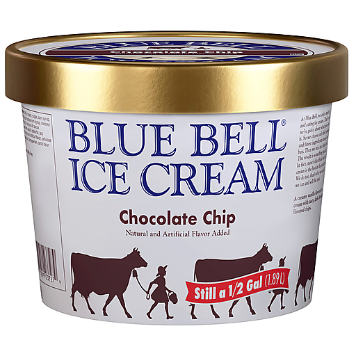 Blue Bell Chocolate Chip Ice Cream 0.5 gal
