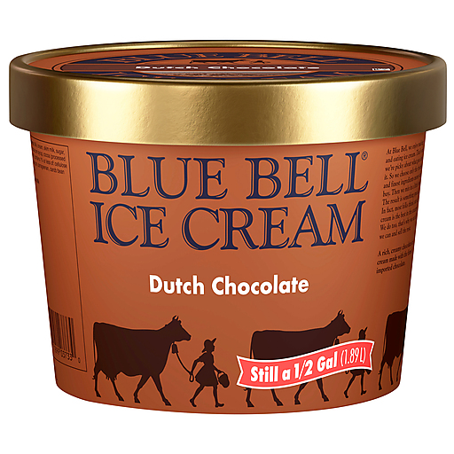 Blue Bell Dutch Chocolate Ice Cream 0.5 gal