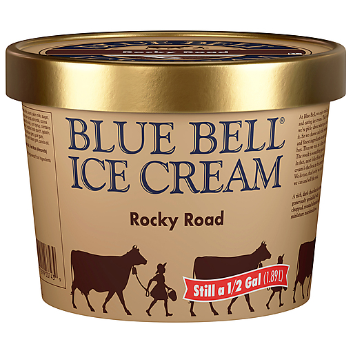 Blue Bell Rocky Road Ice Cream 0.5 gal