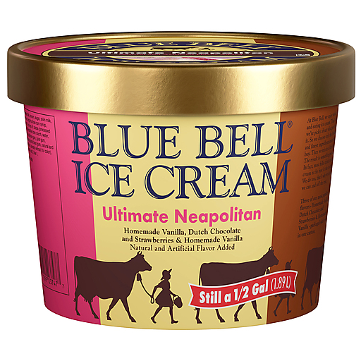 Blue Bell Ultimate Neapolitan Ice Cream 0.5 gal