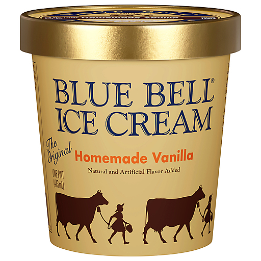 Blue Bell Homemade Vanilla Ice Cream 1 pt