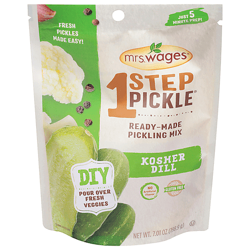 Mrs. Wages Pickling Mix, Kosher Dill, Ready-Made 7.01 oz | Pickles ...