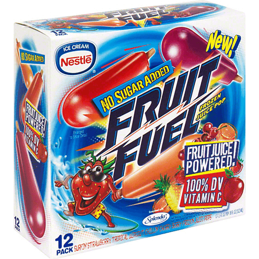 Nestle Fruit Fuel Frozen Juice Pop, Surfin' Strawberry, Tropical Wipout ...