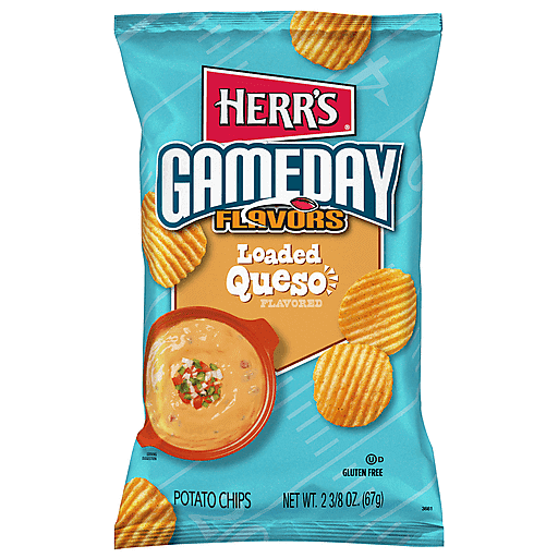 Herr's Gameday Loaded Queso Ripple Chips LTO