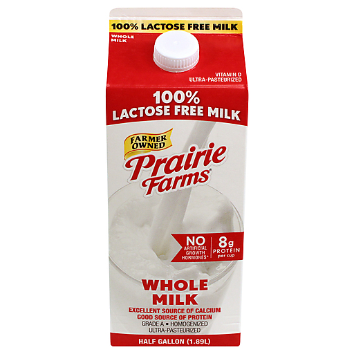 Prairie Farms Lactose Free Whole Milk 0.5 gal