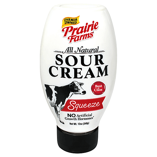 Prairie Farms All Natural Squeeze Sour Cream 12 oz