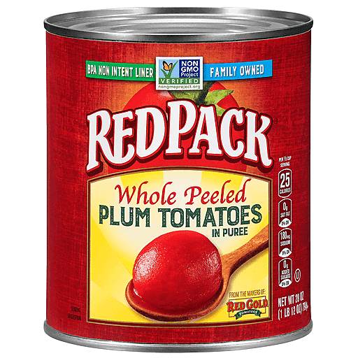 Red Pack Tomatoes, Plum Whole Peeled In Puree