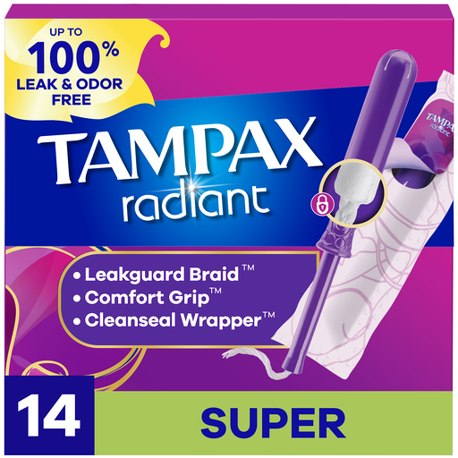 Tampax Super Unscented Tampons 14 ea